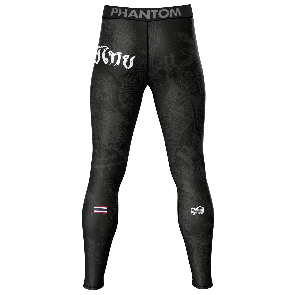 Phantom Compression Tights im Muay Thai Design für Kampfsport Training und Wettkampf. Mit thailändischem Design und Sak Yant Grafiken.