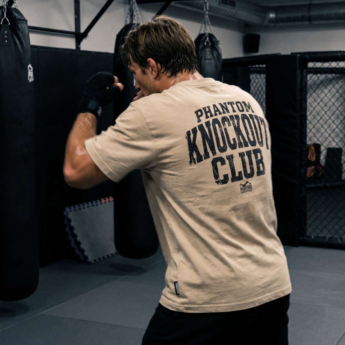Oversize Heavy T-Shirt KNOCKOUT CLUB - Sand