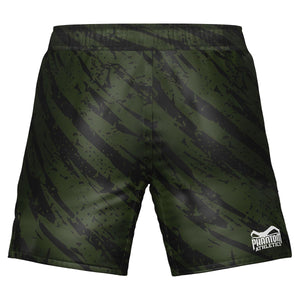 Diese strapazierfähigen Fightshorts bieten dir optimalen Komfort und Flexibilität beim Sparring und Techniktraining. Das markante Camouflage-Design unterstreicht deinen kämpferischen Stil im Gym.