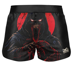Hochwertige Phantom Athletics Fightshorts FUSION-R Bloodshade in Schwarz/Rot – speziell entwickelt für intensives MMA, Grappling und Kampfsport-Training mit maximaler Bewegungsfreiheit.