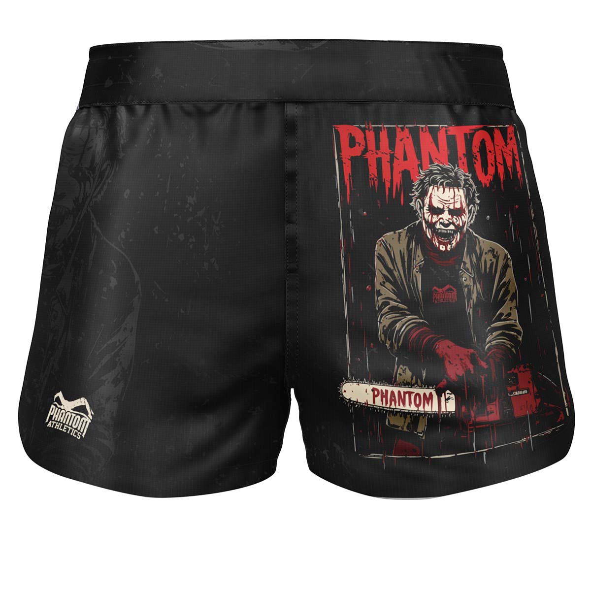 Hochwertige Fightshorts FUSION-R Chainsaw von Phantom Athletics – ultraleichtes Ripstop-Material und athletischer Schnitt für maximale Bewegungsfreiheit beim MMA, Muay Thai und Grappling.