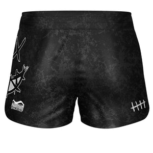 Fightshorts im modernen Design, speziell entwickelt für Kampfsportarten wie Muay Thai, Brazilian Jiu-Jitsu und Mixed Martial Arts. Die elastischen Einsätze bieten optimale Bewegungsfreiheit, während der sichere Verschluss festen Halt bei schnellen und explosiven Bewegungen gewährleistet.