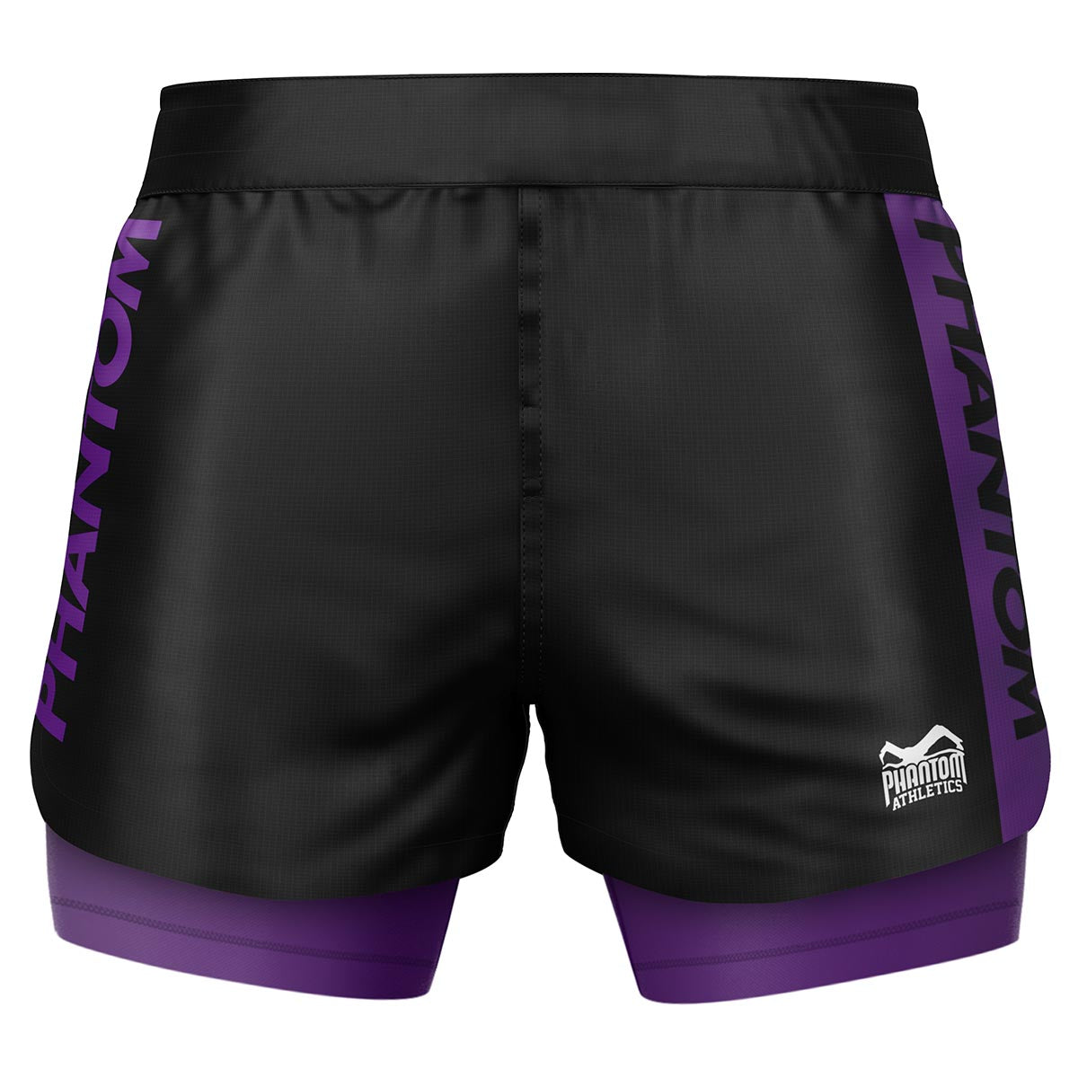 Fightshorts FUSION-R 2in1 RANKED - Schwarz