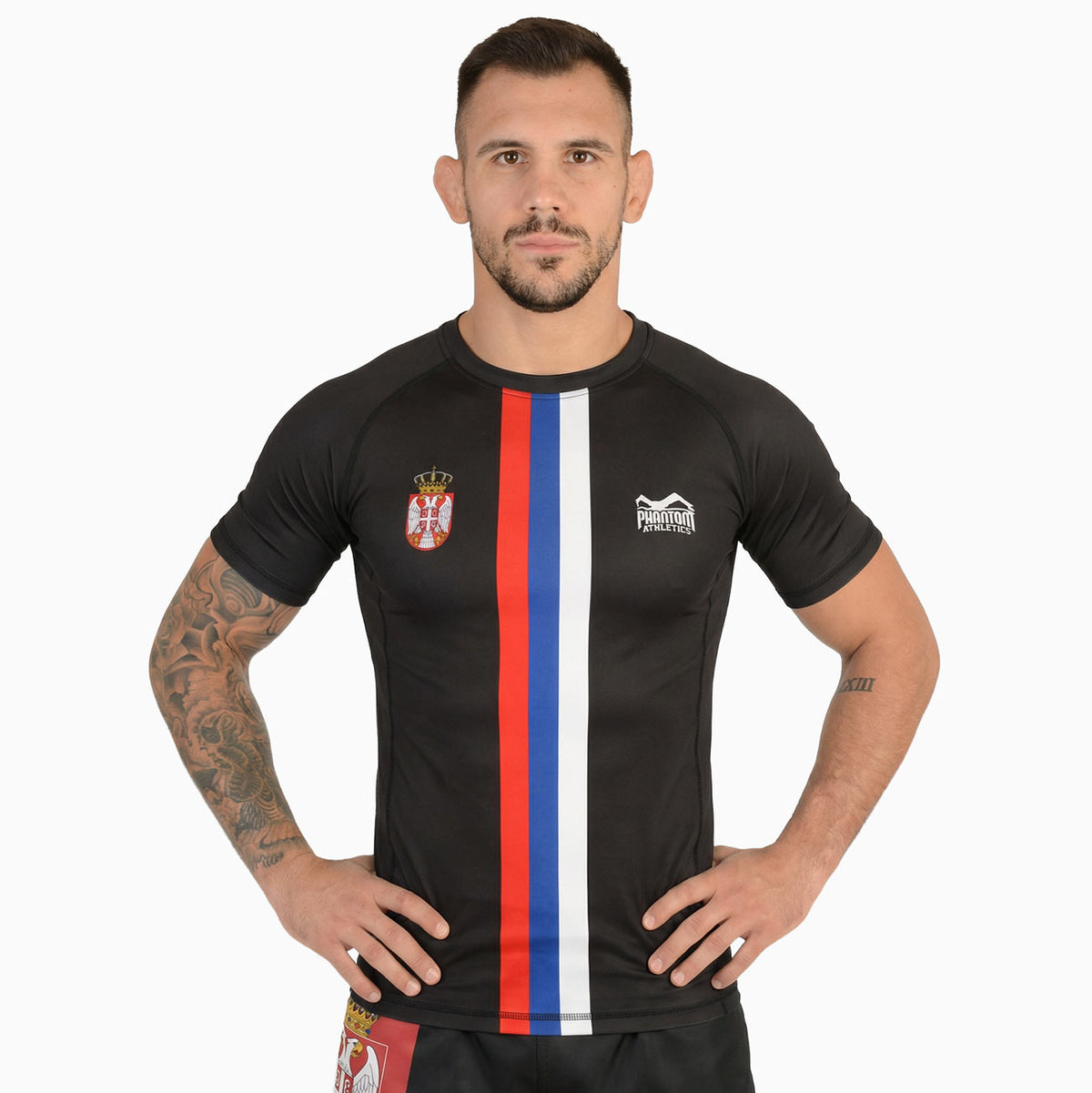 Rashguard Team Serbia - Schwarz