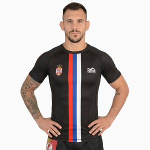 Rashguard Team Serbia - Schwarz