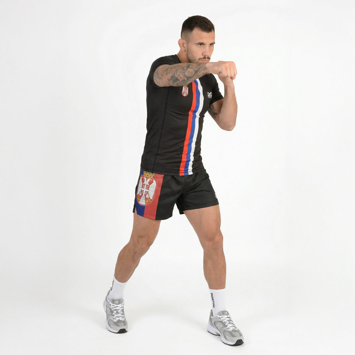 Rashguard Team Serbia - Schwarz
