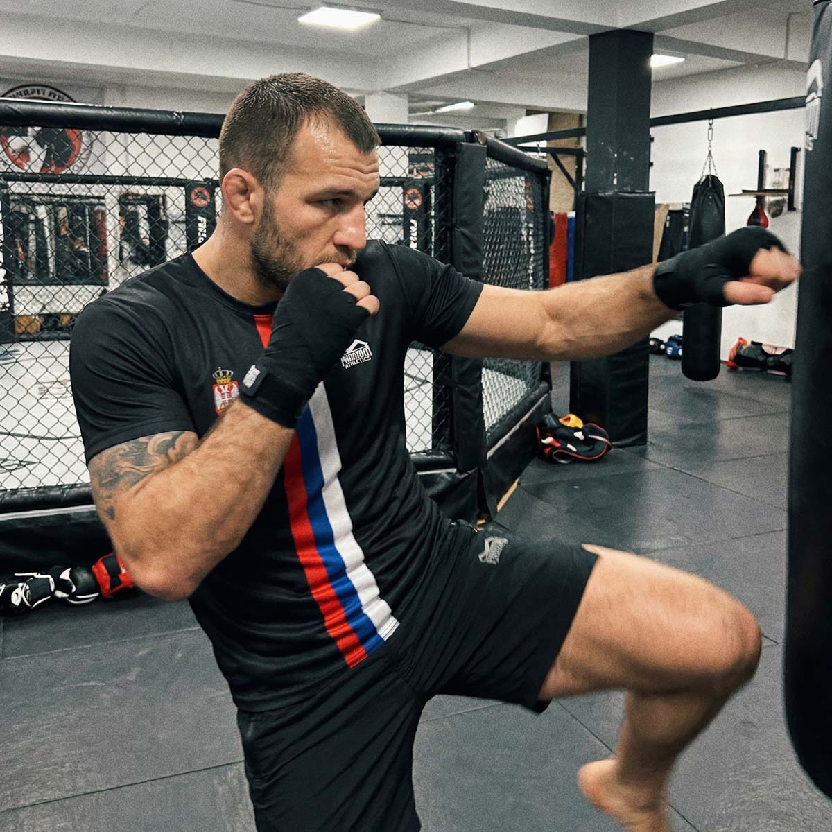 Trainingsshirt EVO+ Team Serbia - Schwarz