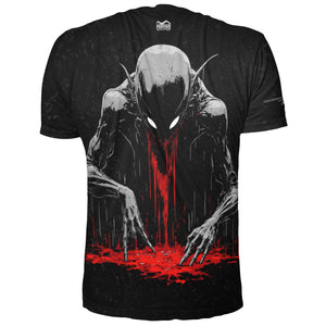 Hochwertiges Phantom Athletics Training-Shirt EVO+ „Nightmare“ in Schwarz mit roten Akzenten – entwickelt für intensives Kampfsport-Training wie MMA, BJJ oder Muay Thai mit atmungsaktivem, schnell trocknendem Material.