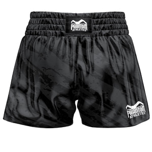 Camo Tiger Grau Muay Thai Shorts von Phantom Athletics – Robustes Design mit elastischem Bund für perfekten Sitz und Komfort. Perfekt für intensives Training und Wettkämpfe.