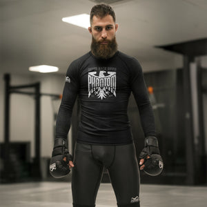 Premium Langarm‑Rashguard Phantom Athletics Germany Longsleeve – eng anliegend, schweißableitend und elastisch – optimaler Haut‑ und Muskelschutz beim Kampfsport, BJJ oder Sparring.