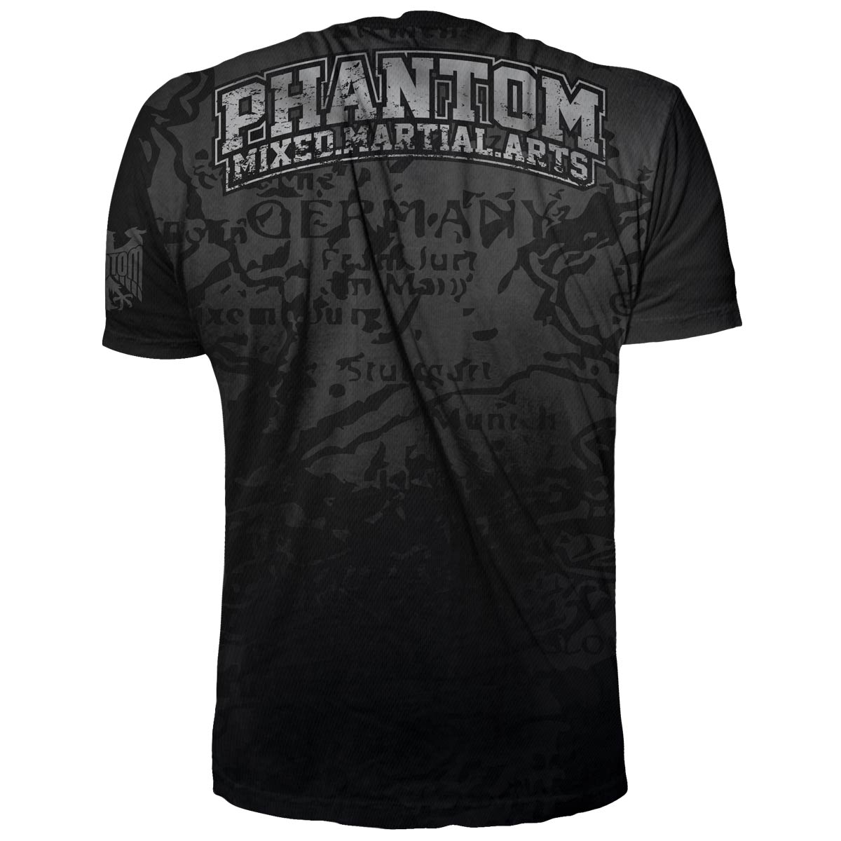 Phantom Trainingsshirt für alle FIghter. Im Germany Design mit Deutschland Adler und Landkarte. Ideal für dein Muay Thai, MMA oder Kickbox Training.