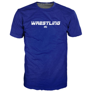 Training Shirt Evo Wrestling Blue von Phantom Athletics, speziell für Ringer und Kampfsportler entwickelt. Atmungsaktives Material sorgt für Komfort und maximale Bewegungsfreiheit im Training.