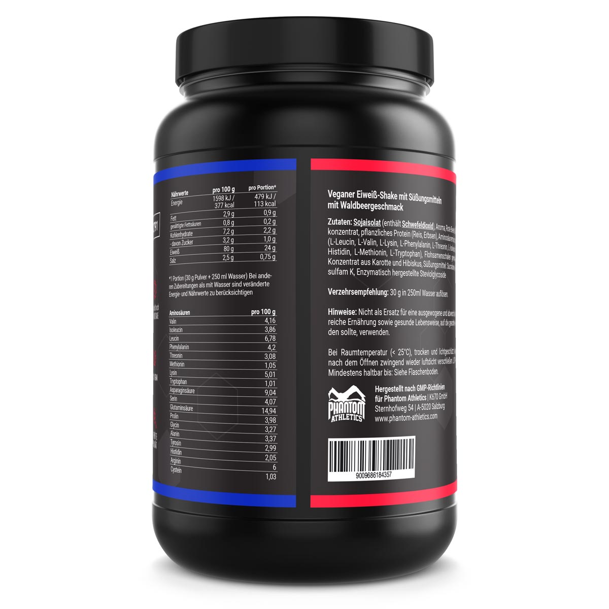 Phantom Athletics Fight Protein Wildberry, ideal für MMA, Muay Thai und Grappling. Leckerer Geschmack und optimale Nährwerte fördern die Erholung und Performance im Kampfsport.