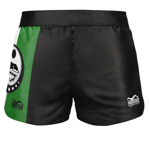 Hochwertige Phantom Athletics Fightshorts FUSION-R Team Chechnya in Schwarz-Grün aus ultraleichtem Ripstop-Material für maximale Bewegungsfreiheit beim MMA, Grappling, Muay Thai und intensiven Kampfsport-Training.