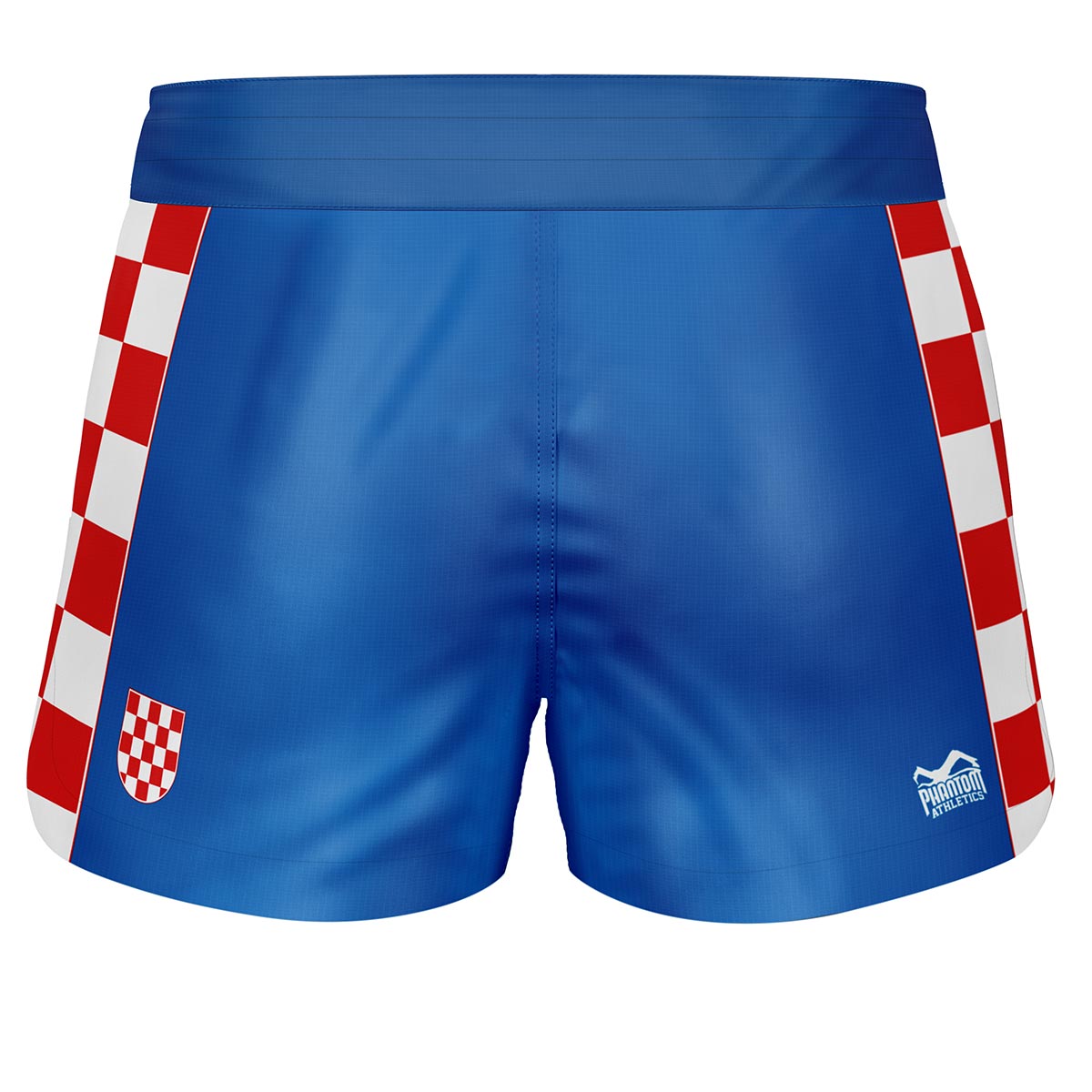 Leistungsstarke Phantom Athletics Kampfsport‑Fightshorts Team Croatia mit robustem Ripstop‑Material, elastischem Bund und Kordelzug, ideal für tägliches Sparring und Trainingseinheiten.