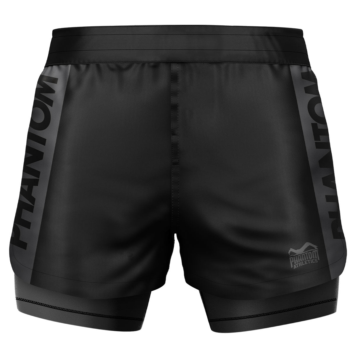 Fightshorts FUSION 2in1 Apex - Schwarz/Grau