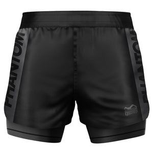 Fightshorts FUSION 2in1 Apex - Schwarz/Grau