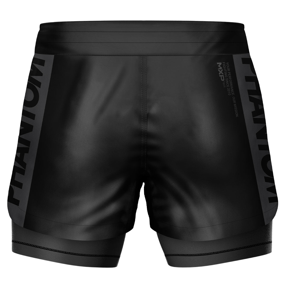 Fightshorts FUSION 2in1 Apex - Schwarz/Grau