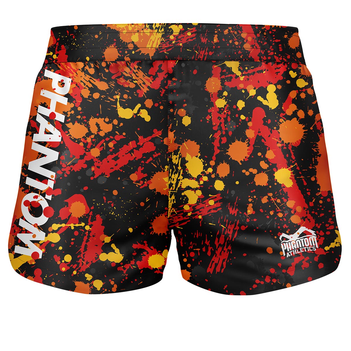 Die Fightshorts FUSION Splatter Red sind speziell für Kampfsportarten wie MMA, BJJ und Muay Thai entwickelt und bieten durch elastischen Bund und Kordelzug stabilen Halt. Das auffällige rote Splatter-Design verleiht den Shorts einen markanten Look, perfekt für Training und Wettkampf.