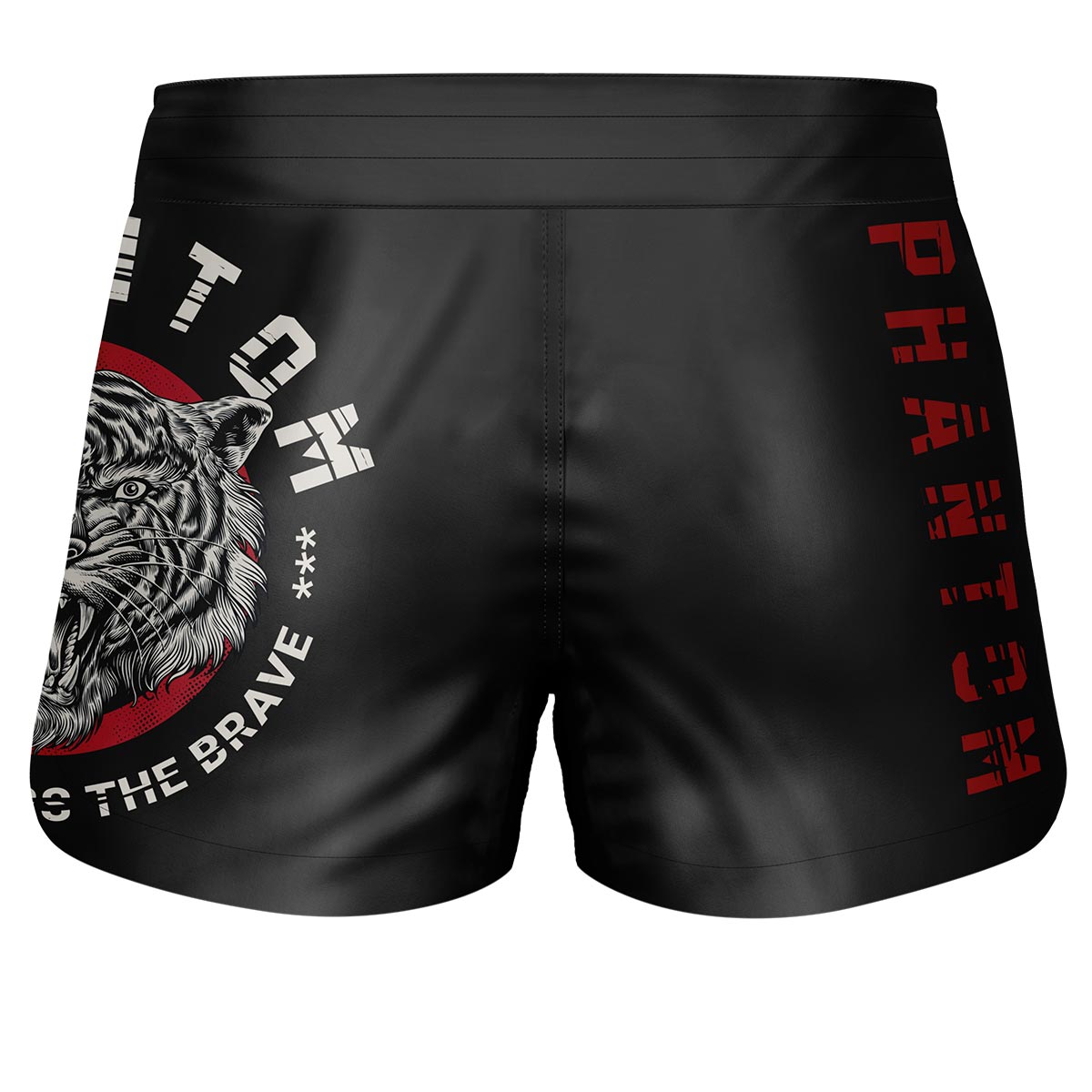 Phantom Fightshorts Fusion 2in1. Ultimative Shorts für deinen Kampfsport. IDeal für MMA, Muay Thai, BJJ, Ringen und mehr. In schwarz mit unserem beliebten Tiger Unit Design.