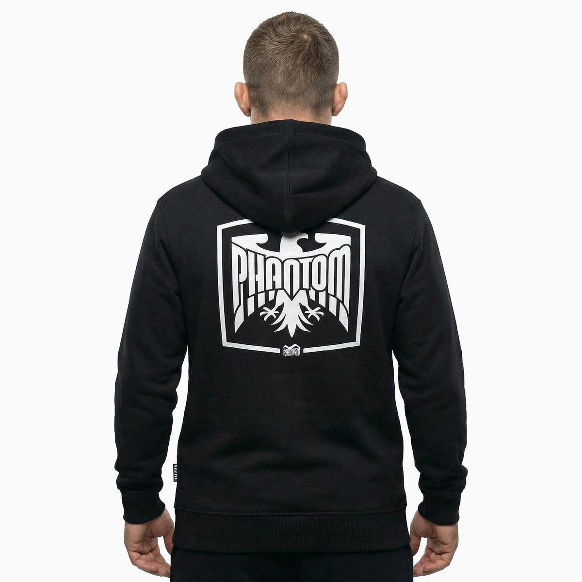 Sportlicher Hoodie Germany Schwarz von Phantom Athletics mit markantem Germany‑Adler‑Print auf dem Rücken – ideal für MMA‑Training, Sparring und Fitness‑Sessions.