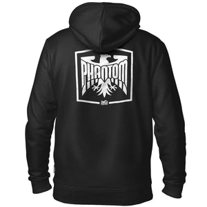 Schwarzer Phantom Athletics Hoodie Germany für MMA- und Grappling-Training – Premium Material kombiniert mit patriotischem Design für ambitionierte Kämpfer und Fitness-Fans.