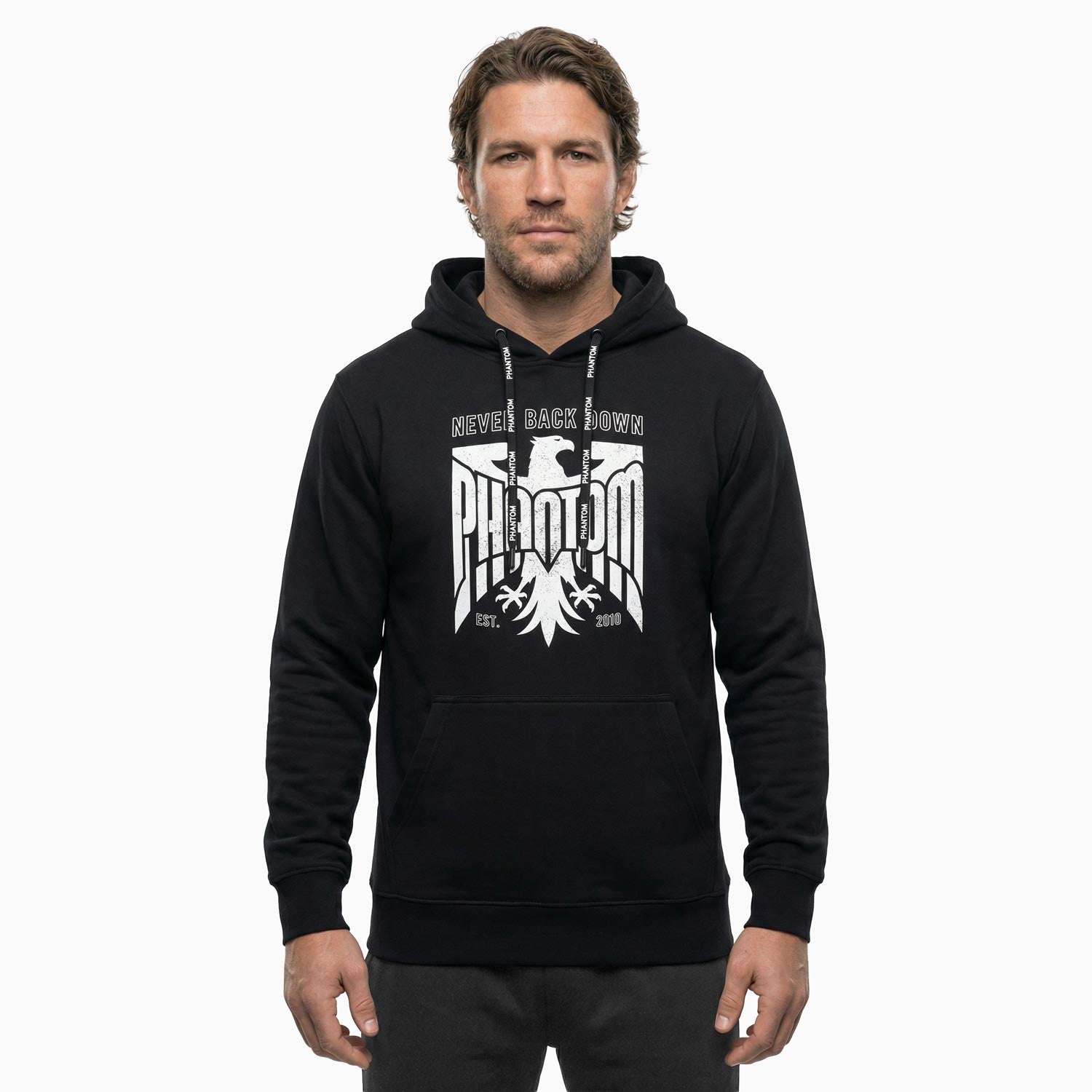 Stylischer Hoodie Germany NBD Black von Phantom Athletics mit auffälligem Germany-Design, ideal für MMA-Training, Sparring und Fitness-Warm-ups.