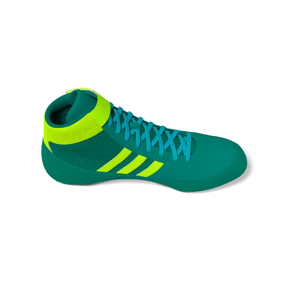 Leichte und flexible Wrestling-Schuhe in Kindergröße – adidas Havoc in Neon-Grün für maximale Kontrolle und Performance auf der Matte.