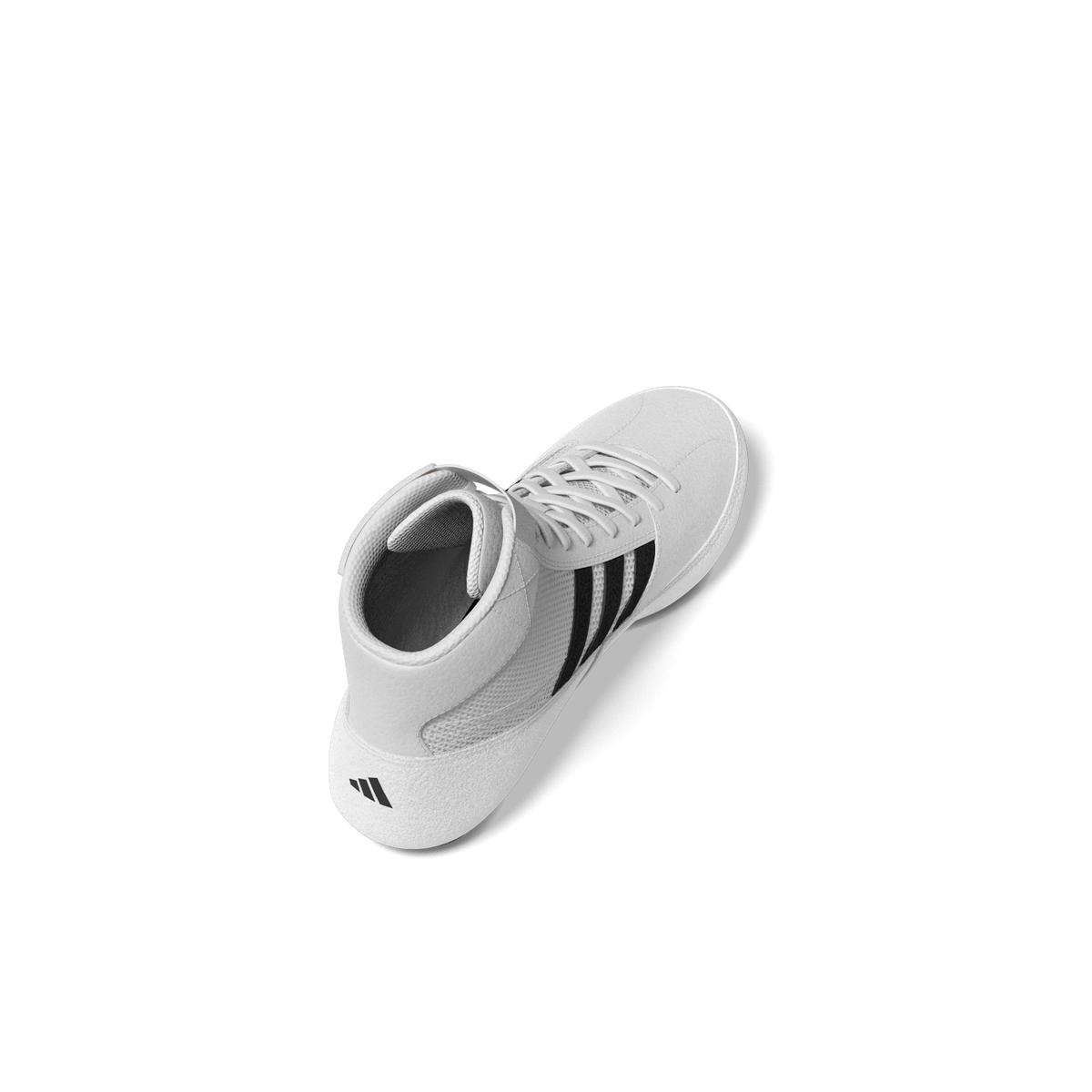 Atmungsaktive Kinderschuhe von adidas – ideal für Nachwuchskämpfer im MMA, Ringen und Jiu-Jitsu. Weißes Design mit sportlichem Look.