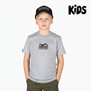 Phantom Athletics Kids T-Shirt Team Gray überzeugt durch hochwertiges Material und bequeme Passform. Ideal für junge Sportler beim Training in MMA, Jiu-Jitsu oder Kickboxen.