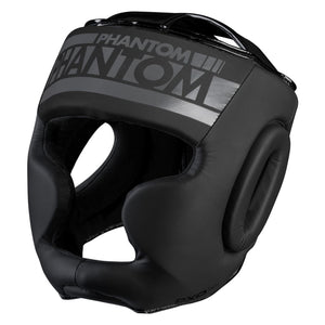Phantom Athletics APEX Full Face Kopfschutz Schwarz/Grau – hochwertiger Ganzkopf-Schutz für MMA, Kickboxen, Muay Thai und Boxen mit verstärkter Polsterung für Stirn, Wangen und Kinn, ideal für Sparring und intensive Trainings. 100 % veganes PU-Material und langlebige Verarbeitung bieten Schutz und Komfort bei jedem Training.