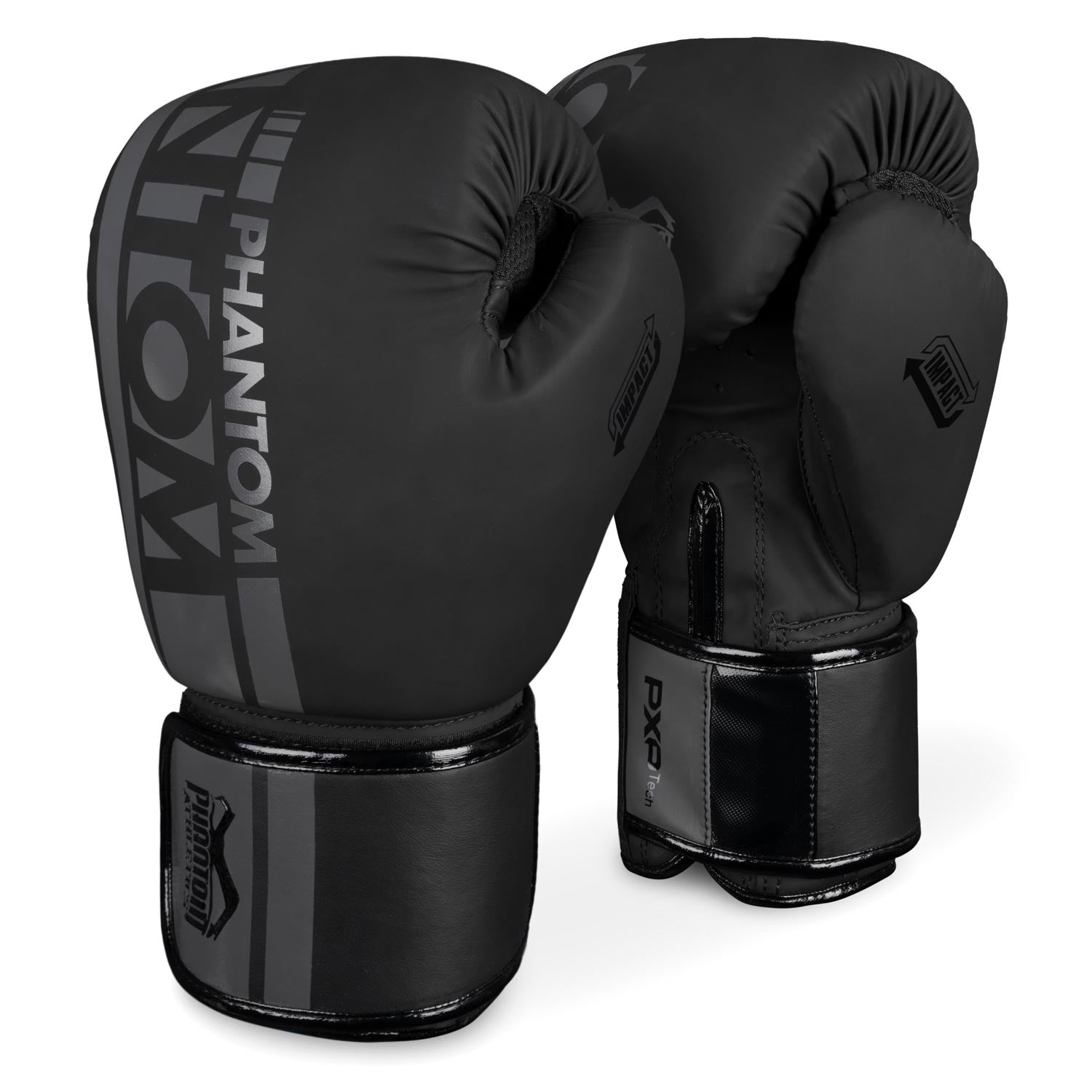 Phantom Athletics APEX Boxhandschuhe Schwarz/Grau – hochwertiger, gepolsterter Trainingshandschuh für Boxen, Kickboxen, MMA und Muay Thai mit stabilem Handgelenk-Support und veganem PU-Material. Perfekt für Sparring, Sandsack-Training und Pratzenarbeit.