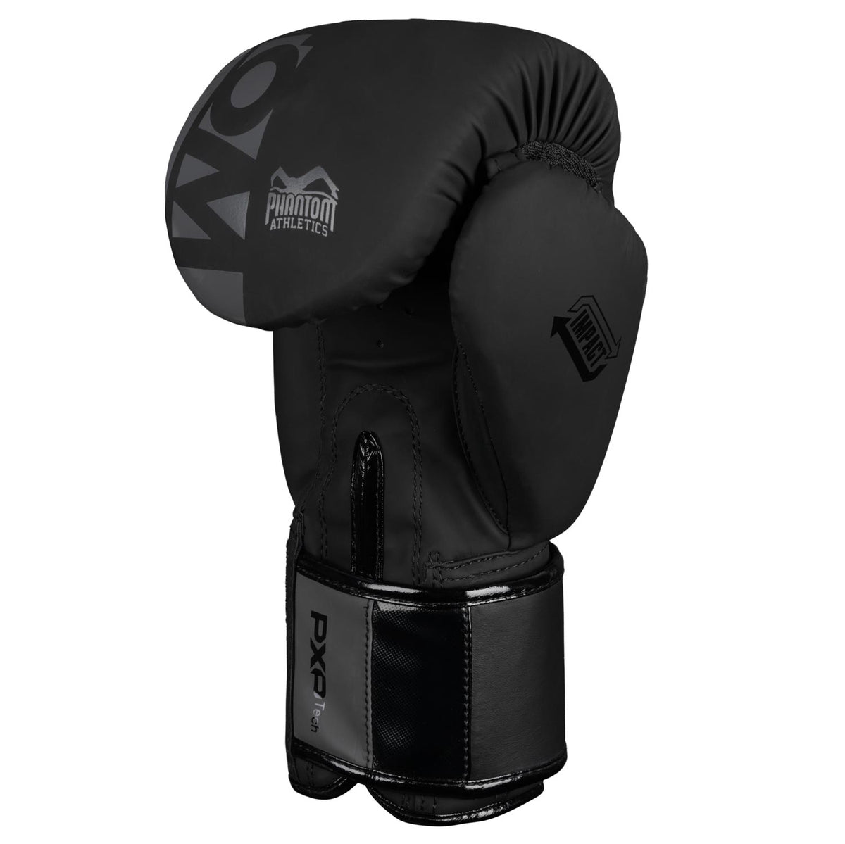 Phantom Athletics Boxhandschuh APEX Schwarz/Grau – strapazierfähiger Handschuh mit robustem Handgelenkverschluss für sicheren Sitz und optimalen Schutz bei intensiven Box- oder Kickbox-Einheiten. Perfekt für Training, Sparring oder Wettkampf-Vorbereitungen.