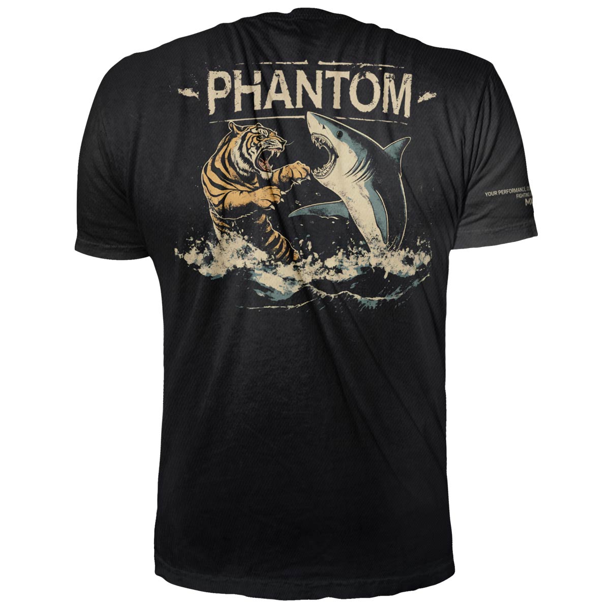 Das Phantom Athletics Training Shirt Evo Tiger vs Shark kombiniert ein dynamisches Tiger-Hai-Design mit funktionalem Material für maximale Performance im Kampfsport. Ideal für MMA, Kickboxen oder Fitness-Workouts – dieses Shirt transportiert Schweiß effektiv ab und sorgt für ein angenehmes Tragegefühl.