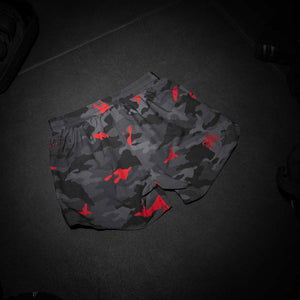 Diese Kampfsport-Shorts mit Inferno-Print bieten volle Bewegungsfreiheit und starken Halt. Ideal für Grappling, Kickboxen und BJJ auf Wettkampfniveau.