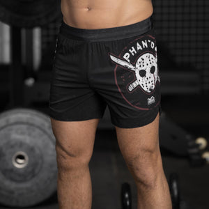 Seitenansicht der Fusion-R Slasher Fightshorts mit elastischem Bund und Kordelzug für sicheren Sitz. Perfekt für MMA, Muay Thai und andere Kampfsportarten, die Beweglichkeit und Stabilität erfordern.