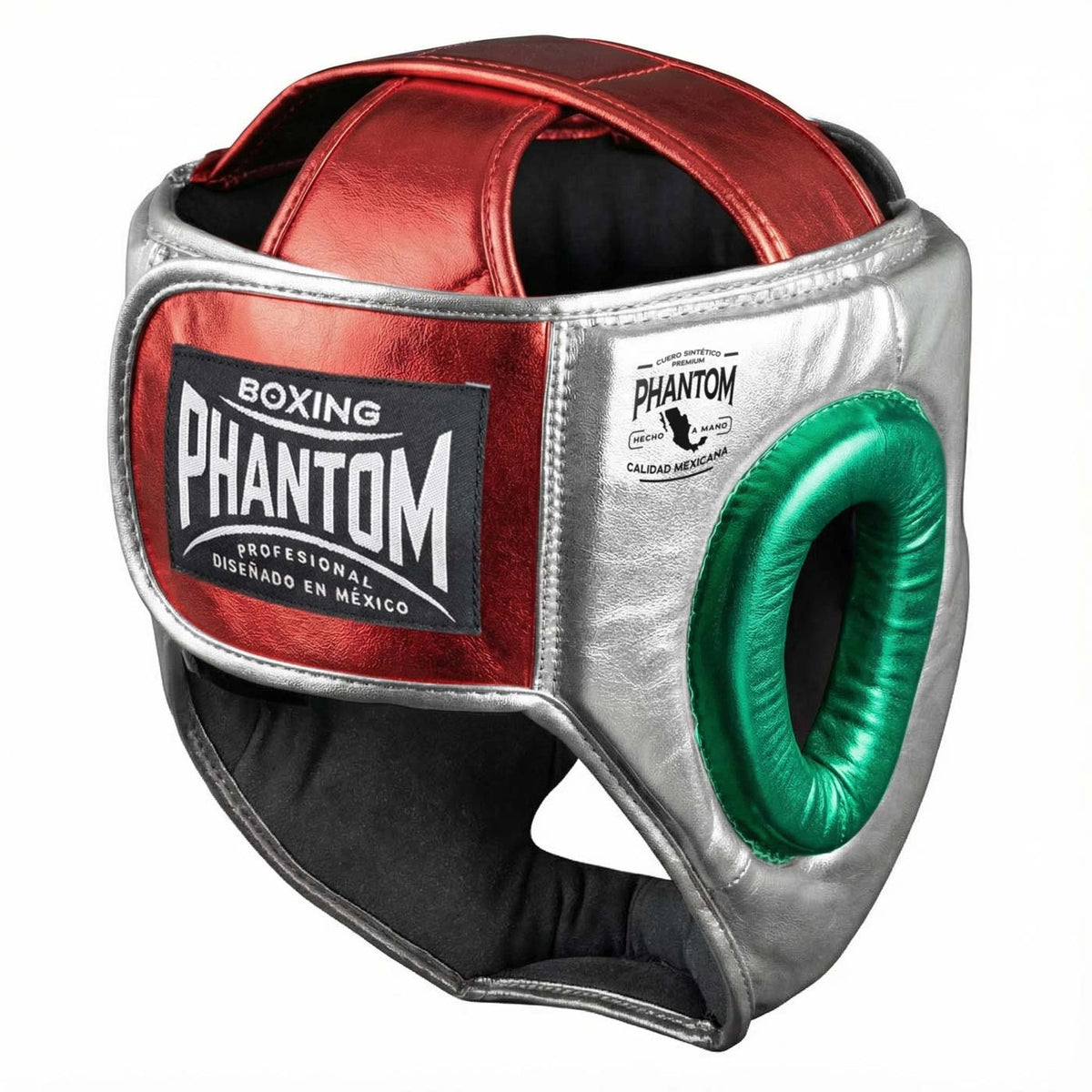 Kopfschutz MEXICO Full Face - Silber/Grün/Rot