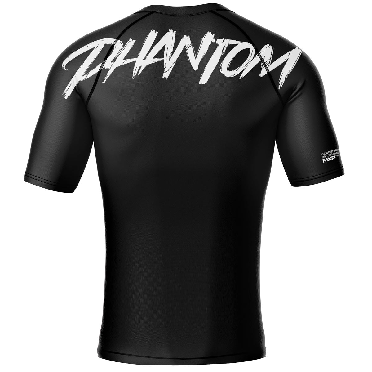 Phantom nemilosrdni MMA štitnik za bjdž i grappling sa velikim natpisom PHANTOM preko ramena.