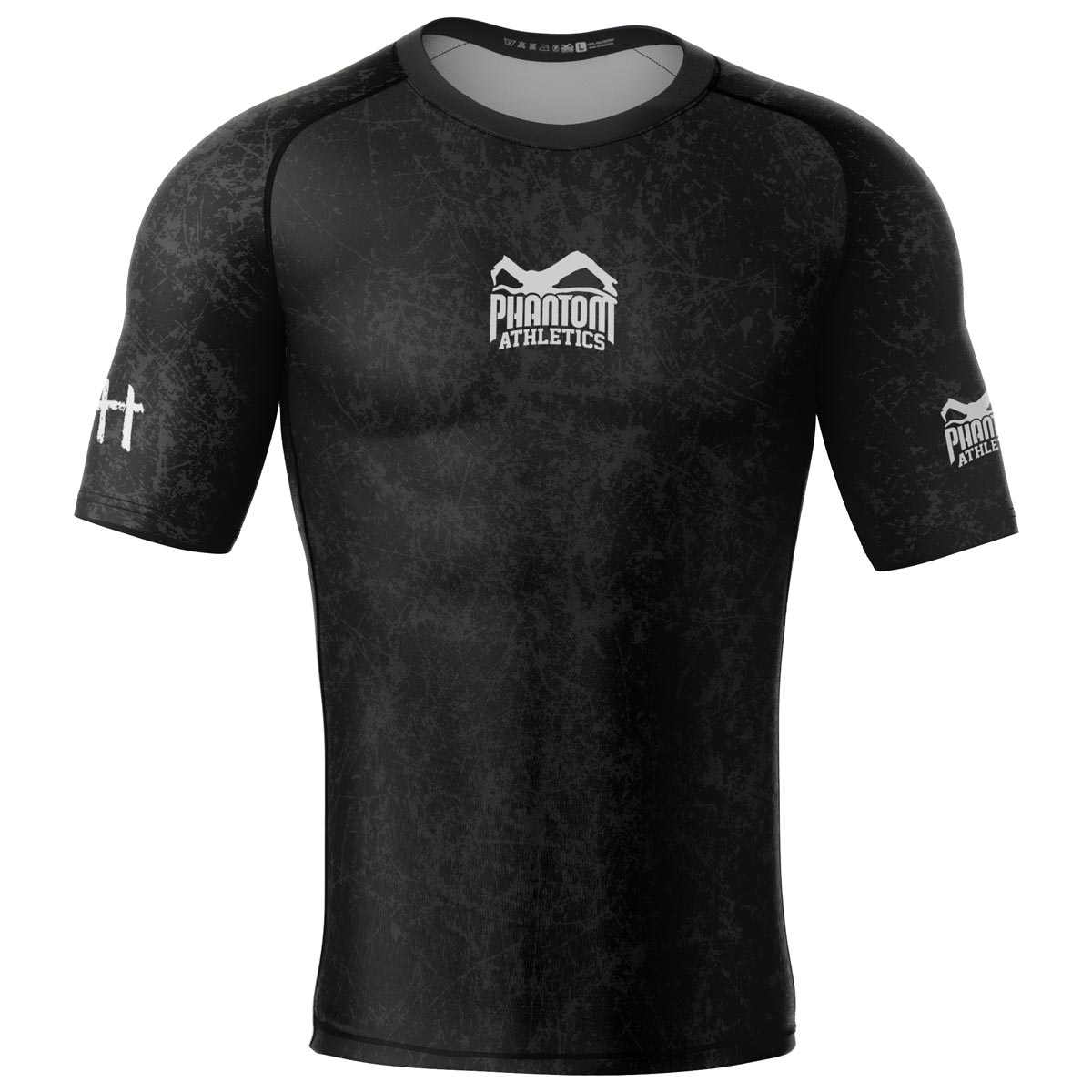 Phantom MMA Rashguard mit großem Serious Smiley Design auf dem Rücken. Perfekt für dein nächstes Kampfsport Training. 