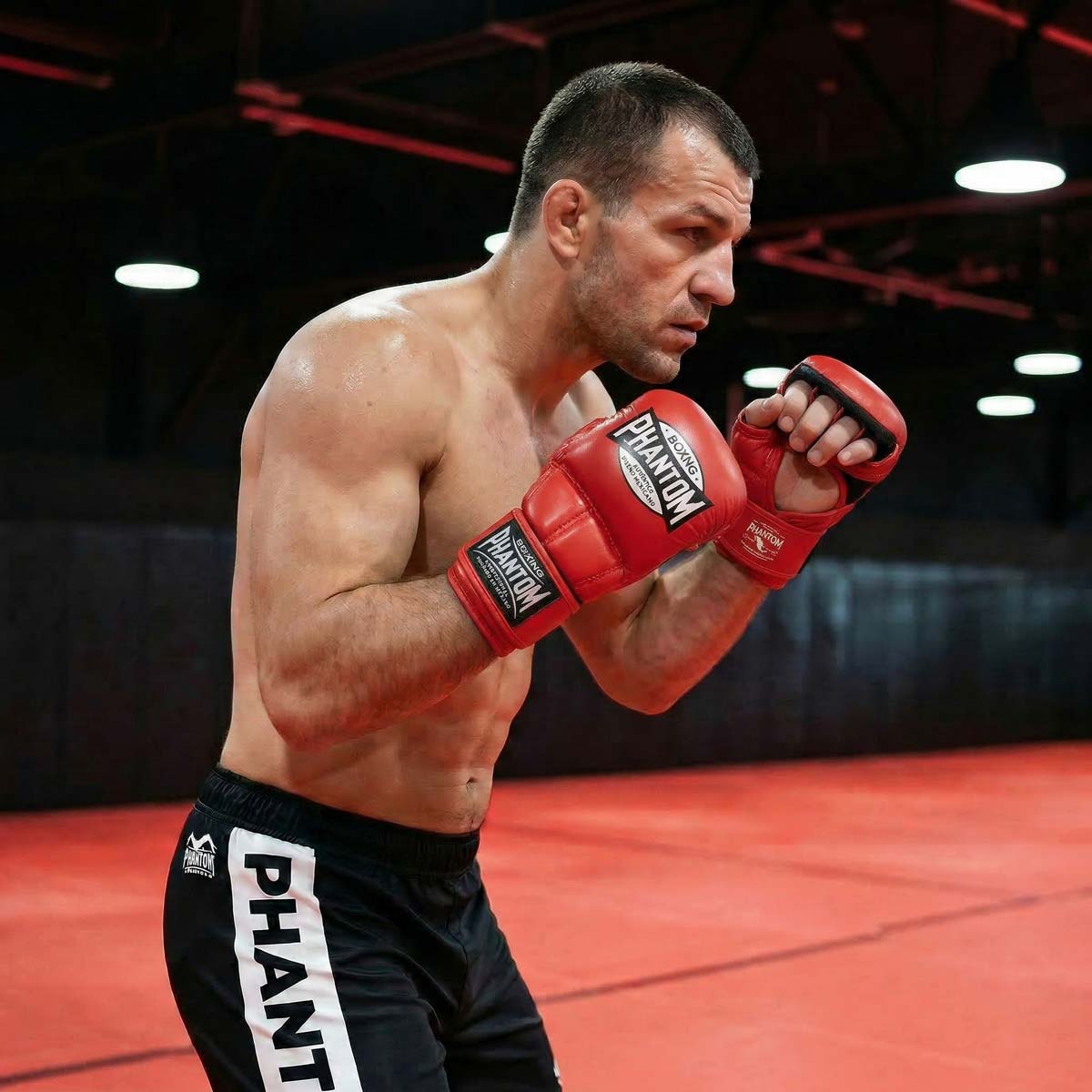 Die Phantom Athletics MMA Sparring Gloves Mexico in Rot bieten optimalen Schutz und volle Bewegungsfreiheit für intensives MMA, Grappling und Sparring. Das offene Handdesign ermöglicht präzise Clinch- und Bodentechniken, während die starke Polsterung deine Hände bei harten Schlagkombinationen zuverlässig schützt.