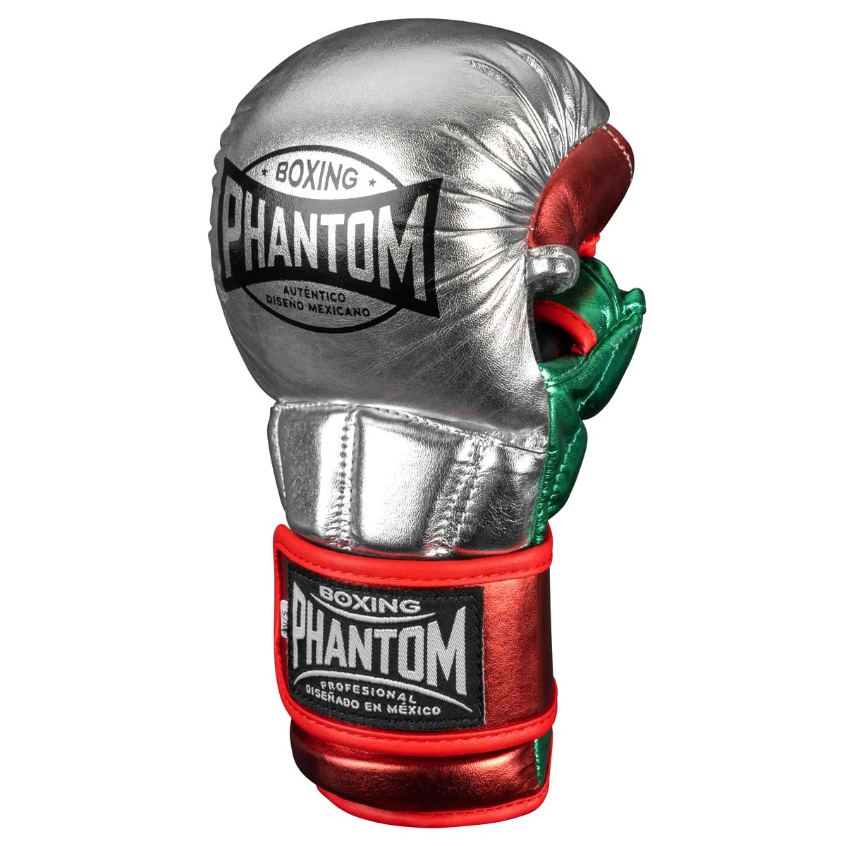 MMA Sparring Handschuhe MEXICO - Silber/Grün/Rot