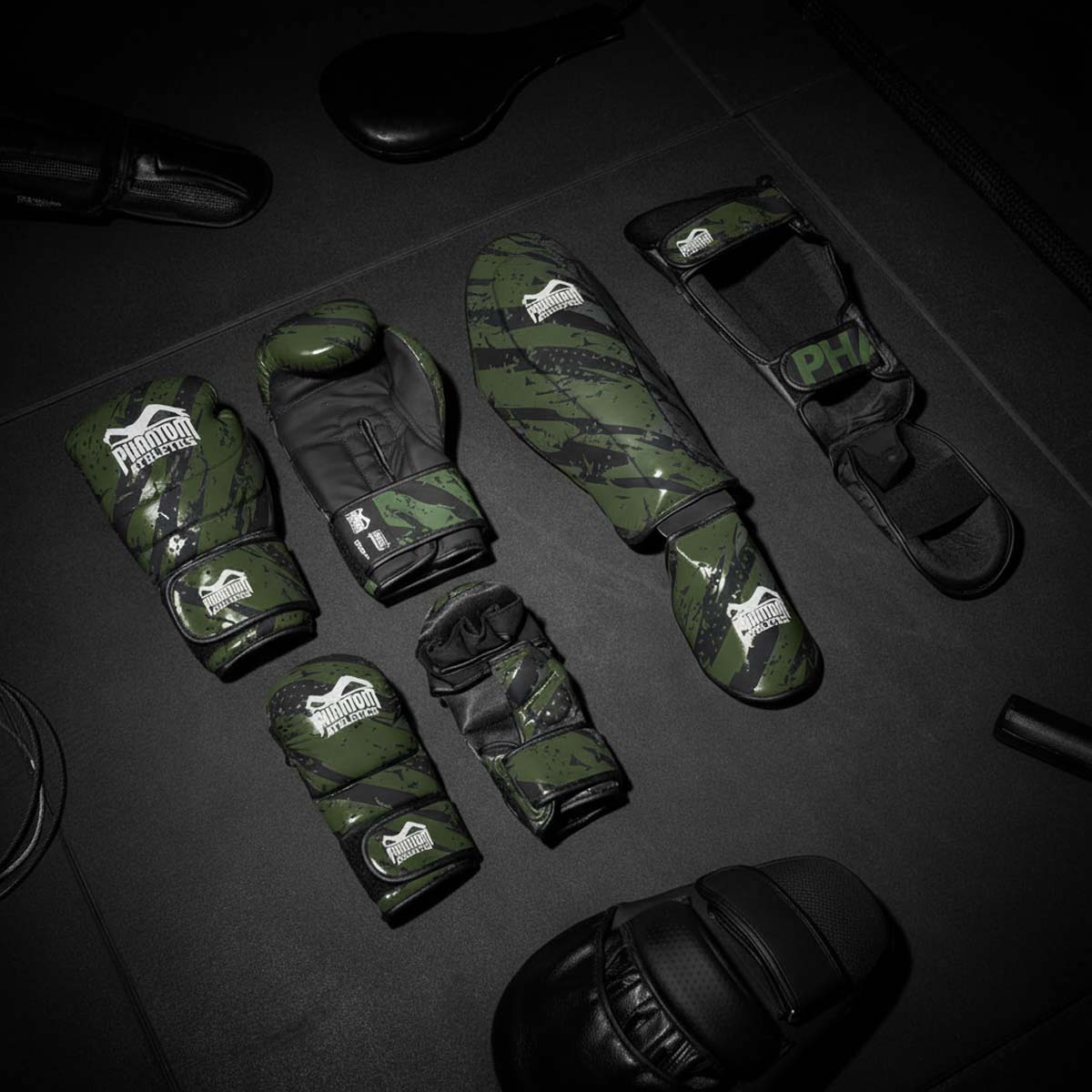 commando industries handschuhe Profi MMA Sparrings Handschuhe Camo Tiger | Kampfsport Training