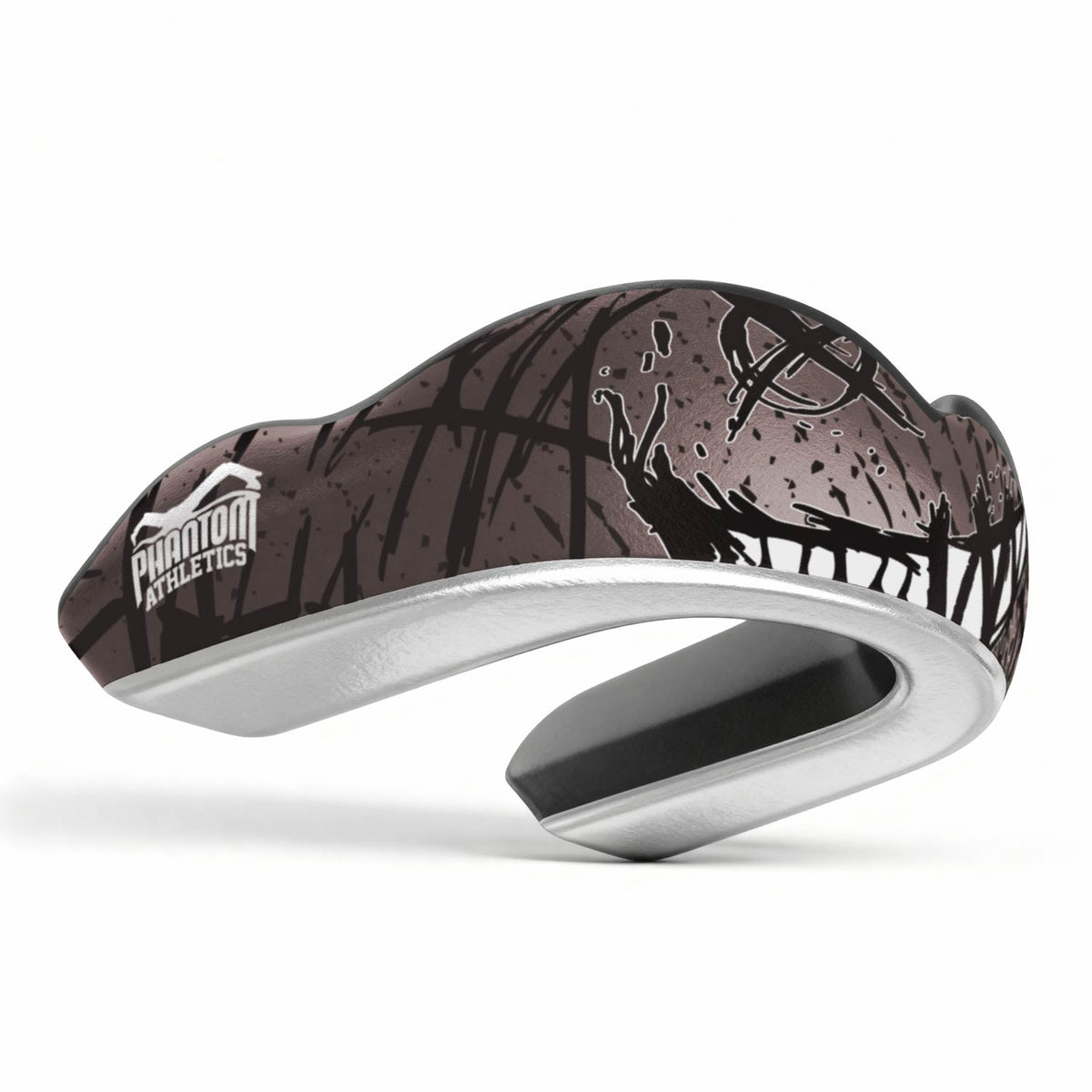 Phantom Athletics ELITE Two Serious Mundschutz – markantes Two‑Serious‑Design und starke Schlagabsorption, ideal für MMA, Boxen, Muay Thai oder Kickboxen. Schützt Zähne und Kiefer zuverlässig bei harten Treffern und intensiven Einheiten.