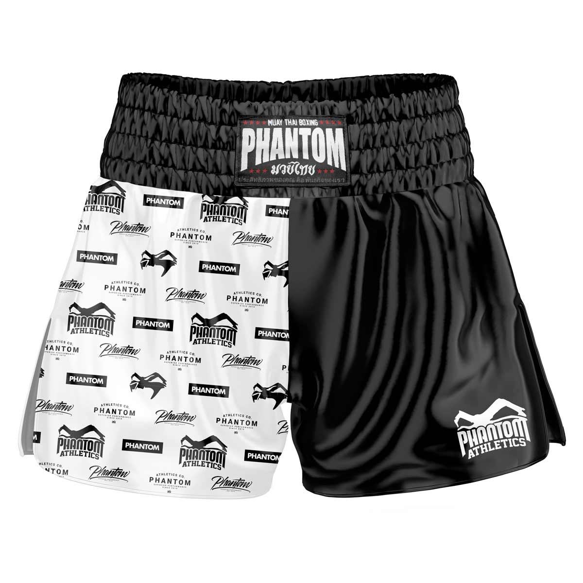 The Phantom Muay Thai Shorts LEGEND. Old school satin fabric gives you an original Thailand feeling. In the usual Phantom Athletics quality. Ideal for your Thai boxing training and competition.