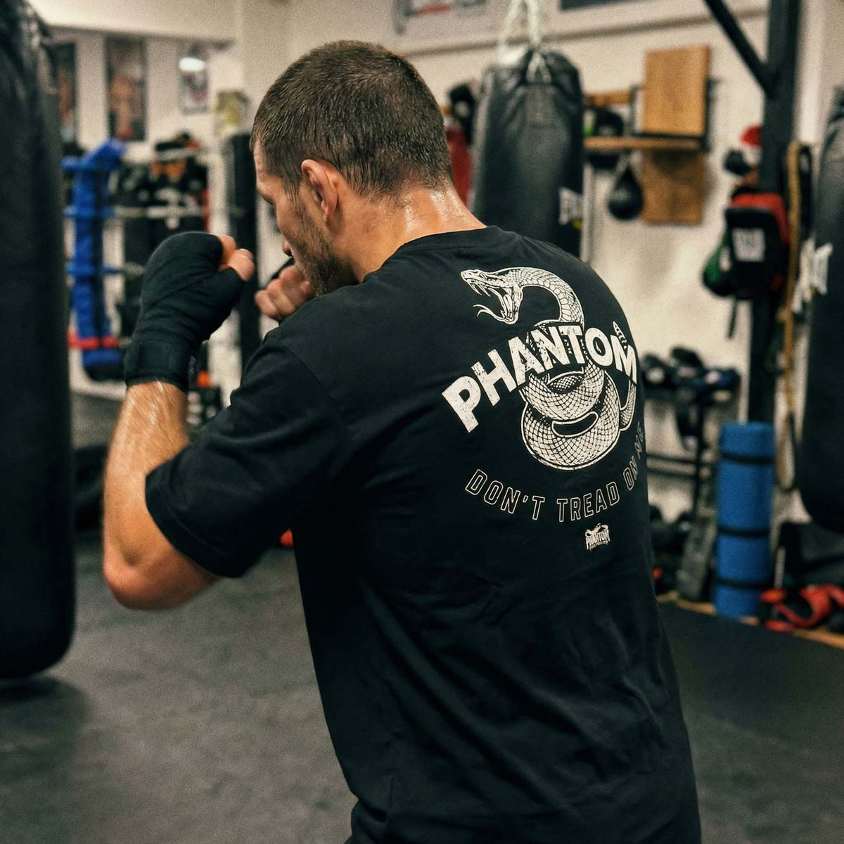 T-Shirt DON'T TREAD ON ME - Schwarz/Weiß