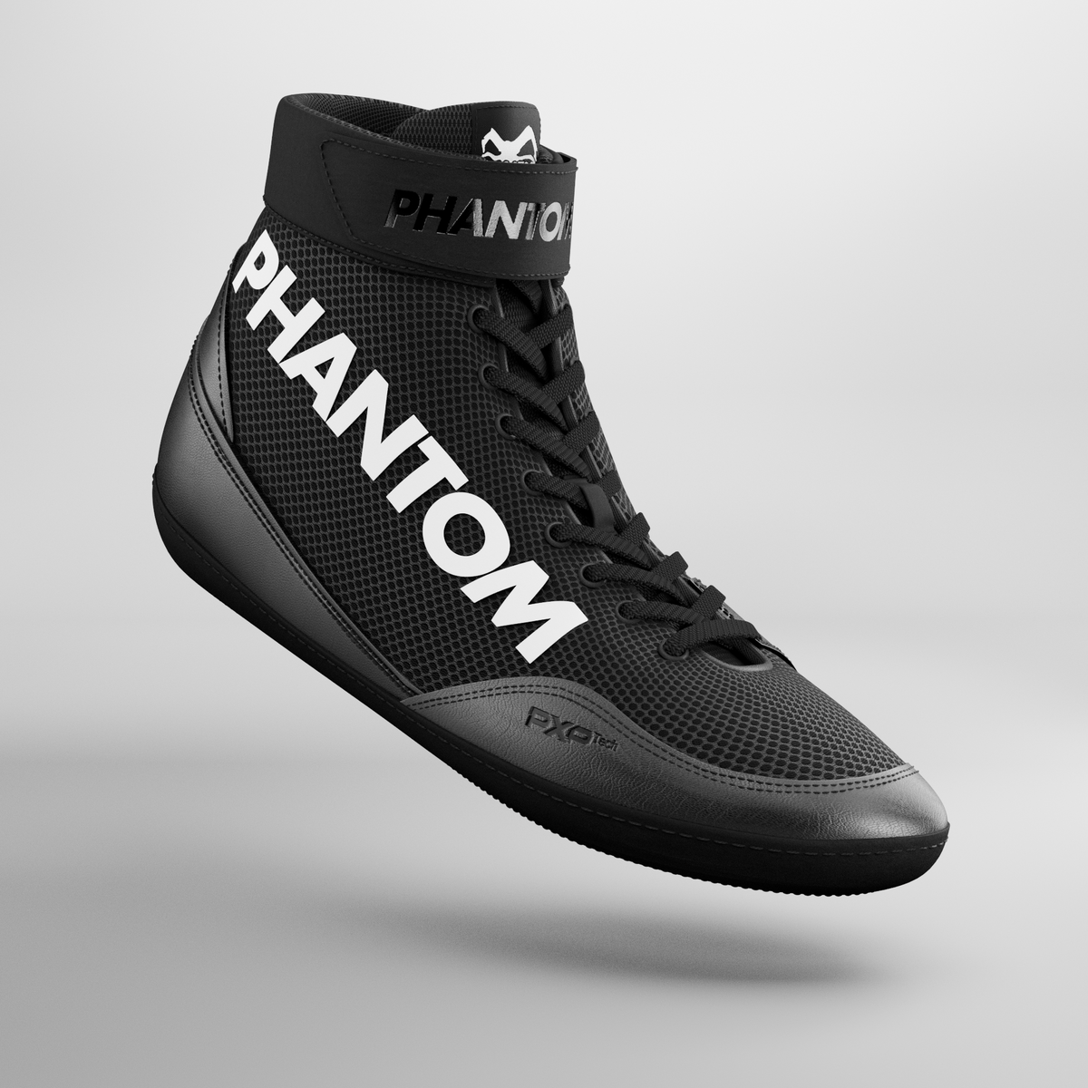 Phantom Athletics Combat Wrestling-Schuhe in Schwarz überzeugen durch rutschfeste Sohle und perfekten Halt bei Sparring und Wettkampf.