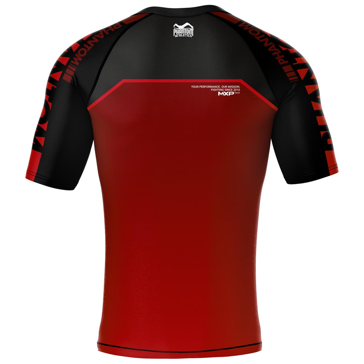 Phantom MMA Rashguard in Kurzarm aus der neuen limiitierten RED Edition. Perfekter Schutz und Tragekomfort in deinem Kampfsport wie BJJ, MMA, Ringen, Grappling oder Muay Thai.