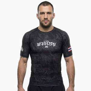 Rashguard Muay Thai - Schwarz