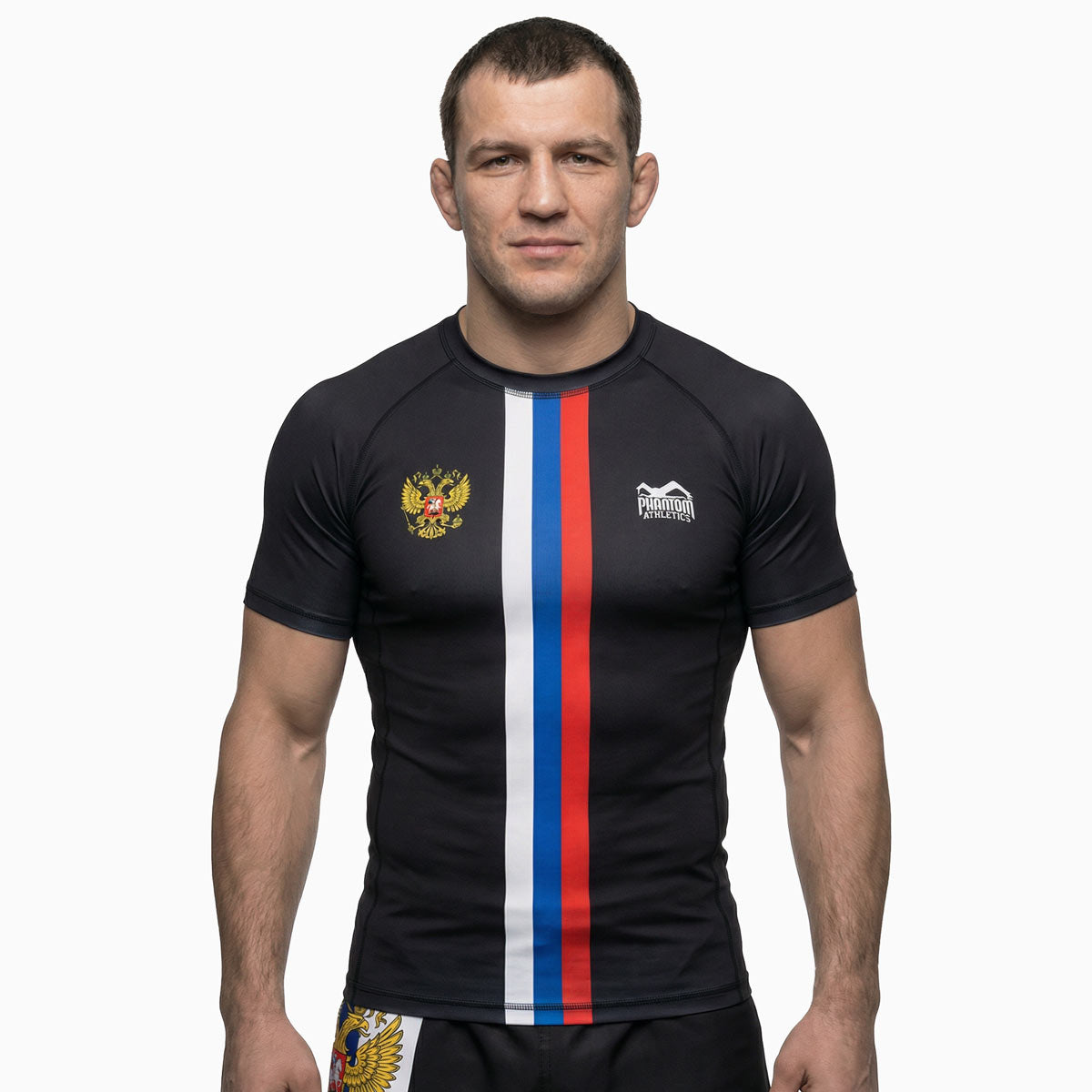 Performance‑orientiertes Phantom Athletics Team Russia Rashguard mit enganliegender Passform für maximale Muskelunterstützung, ideal für Training, Fitness und Wettkampf im Kampfsport.