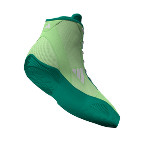 Die Adidas Adizero Ringerschuhe in Neon-Grün bieten dank ihrer neu entwickelten Außensohle optimalen Halt in alle Richtungen. Das atmungsaktive Obermaterial sorgt für ein angenehmes Tragegefühl während intensiver Trainingseinheiten.